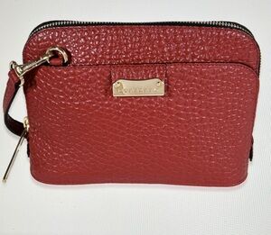 BURBERRY Small Harrogate Crossbody Bag Grain Red Leather